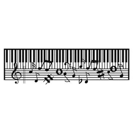 Wallity Piano - M121 Escultura de Pared de Metal Negra